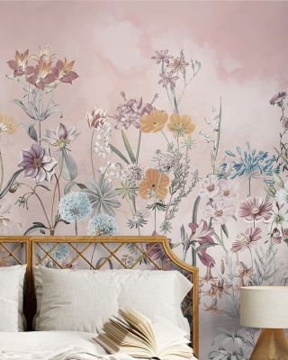 Summer Meadow Botanical Wallpaper Mural