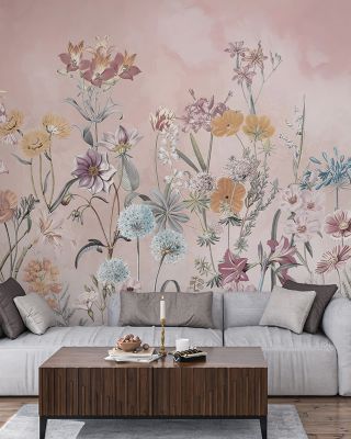 Summer Meadow Botanical Wallpaper Mural