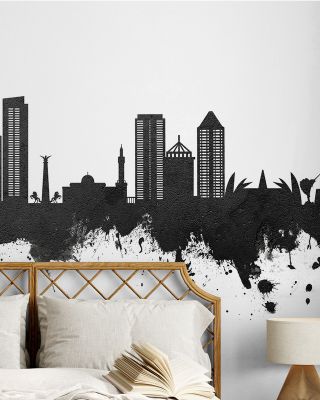 Umm Al Quwain Skyline Black & White