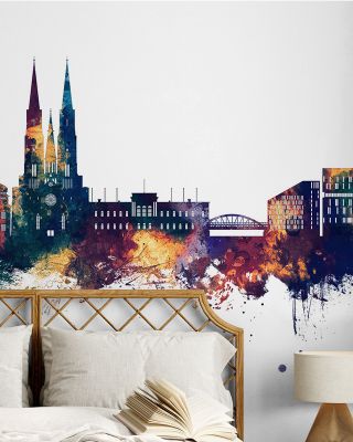 Uppsala Skyline Blue & Bronze