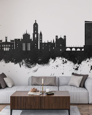 Valladolid Spain Skyline Black & White