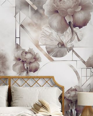 Watercolor Geometry Brown