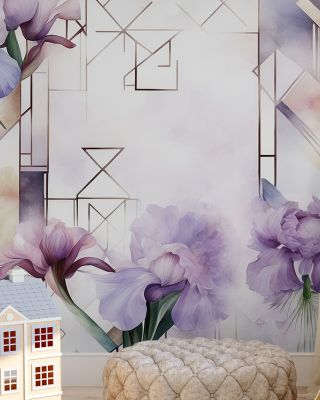 Watercolor Geometry Purple