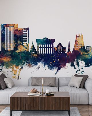 Yaoundé Cameroon Skyline Blue & Bronze