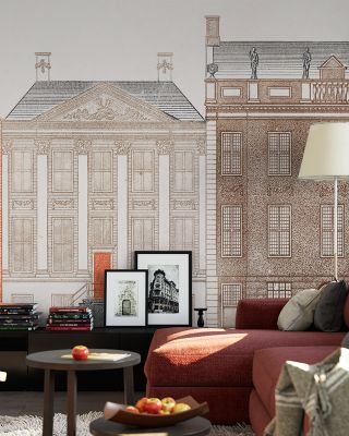 Amsterdam Canal Houses II Scenic Wallpaper