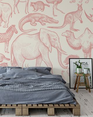 Animals All Over The World Small Animal Print Wallpaper
