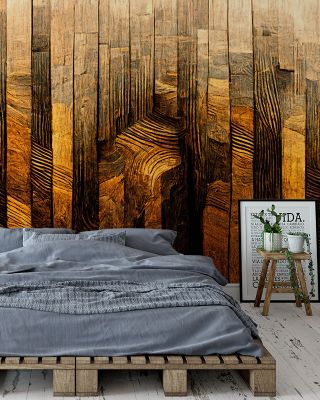 Annual Rings Rustic Wood Wallpaper