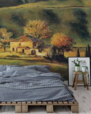 Evening in Tuscany Scenic Wallpaper
