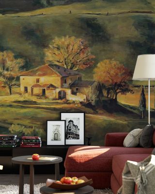 Evening in Tuscany Scenic Wallpaper
