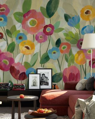 Fairy Tale Flowers V Whimsical Floral Wallpaper