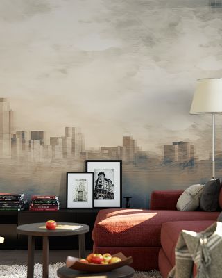 Foggy Cold Skyline Urban Wallpaper