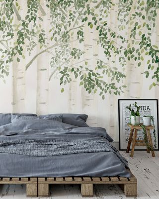 Fresh Forest Green Botanical Wallpaper