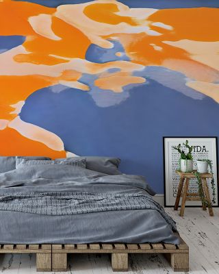 Gemini Orange Bold Abstract Wallpaper