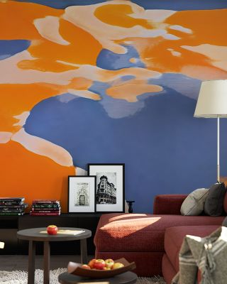 Gemini Orange Bold Abstract Wallpaper