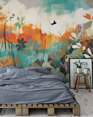 Graffiti Garden Urban Art Wallpaper