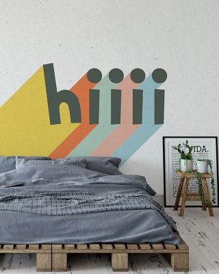 Hiiii Rainbow Playful Wallpaper