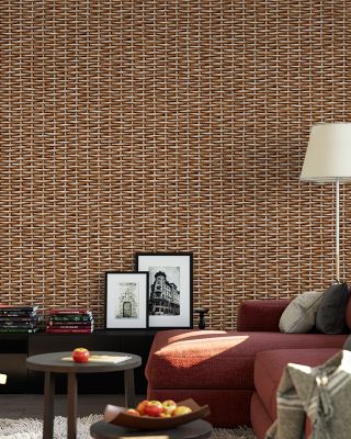 Illustrated Wicker Basket Weave Wallpaper