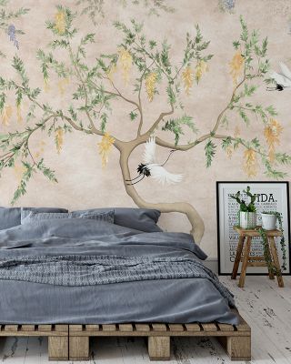 Laburnum Floral Elegance Wallpaper