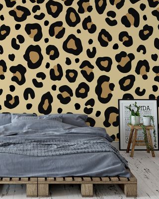 Leopard Skin Grrrrrr Wild Animal Print Wallpaper