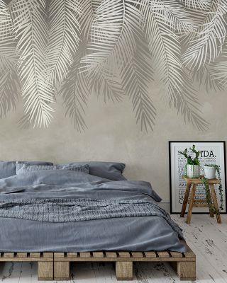 Palms Above Tropical Elegance Wallpaper