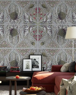 Pineapple Deco Tropical Art Deco Wallpaper