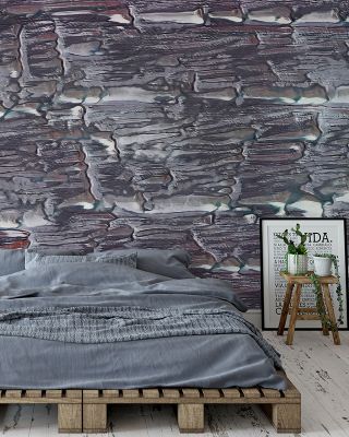 Smear Charcoal Abstract Art Wallpaper