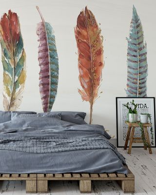 Spiced Nature XII Soft White Botanical Wallpaper