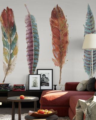 Spiced Nature XII Soft White Botanical Wallpaper
