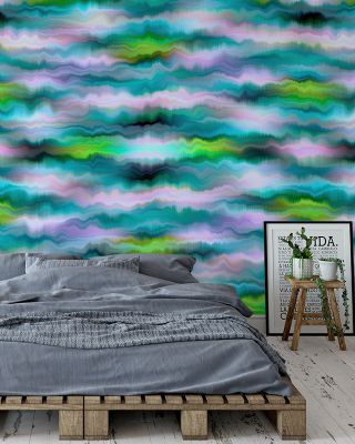 Tie Dye Waves, Electric Abstract Wallpaper
