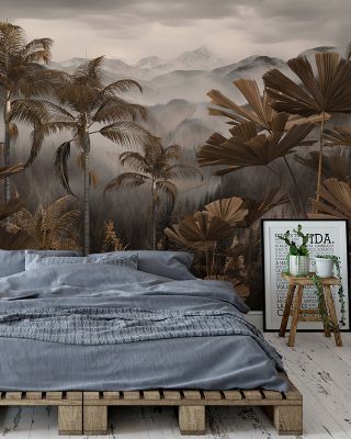Vintage Valley Scenic Landscape Wallpaper