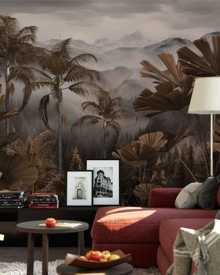 Vintage Valley Scenic Landscape Wallpaper