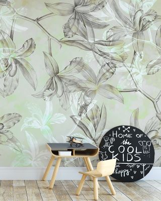Floral with Green Accent