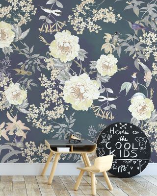 Birds of Eden in Teal & Purple
