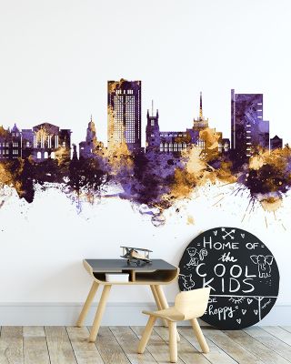Blackburn England Skyline in Purple & Gold