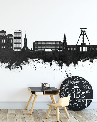 Bochum Germany Skyline in Black & White