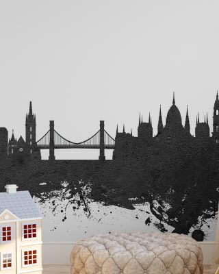 Budapest Skyline in Black & White