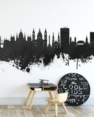 Budapest Skyline in Black & White