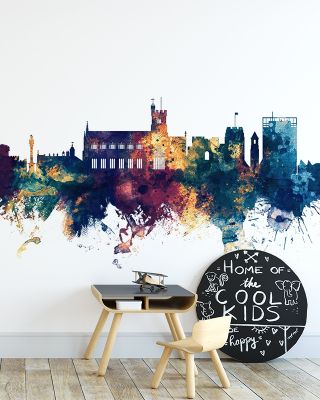 Carlisle England Skyline in Blue & Bronze