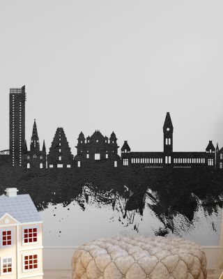 Chennai Skyline India in Black & White