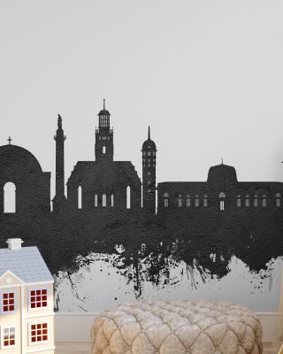 Darmstadt Skyline in Black & White