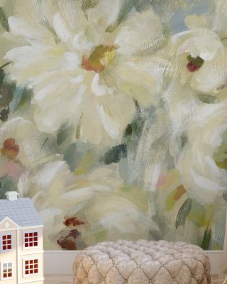 Expressive Pale Floral on Canvas
