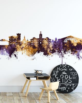 Golden Colorado Skyline Purple & Gold