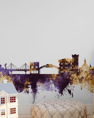 Golden Colorado Skyline Purple & Gold