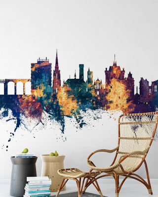 Huddersfield England Skyline Blue & Bronze