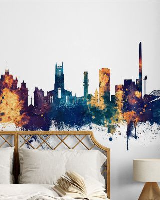Huddersfield England Skyline Blue & Bronze
