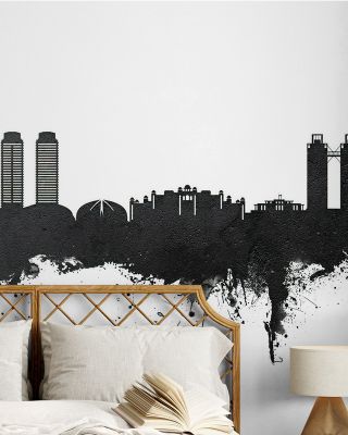 Islamabad Pakistan Skyline Black & White
