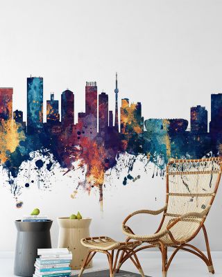 Johannesburg South Africa Skyline Blue & Bronze