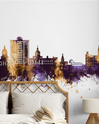 Kingston Canada Skyline Purple & Gold