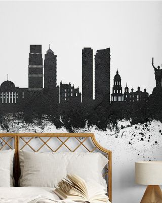 Kyiv Ukraine Skyline Black & White