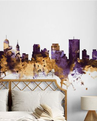 Memphis Tennessee Skyline Purple & Gold